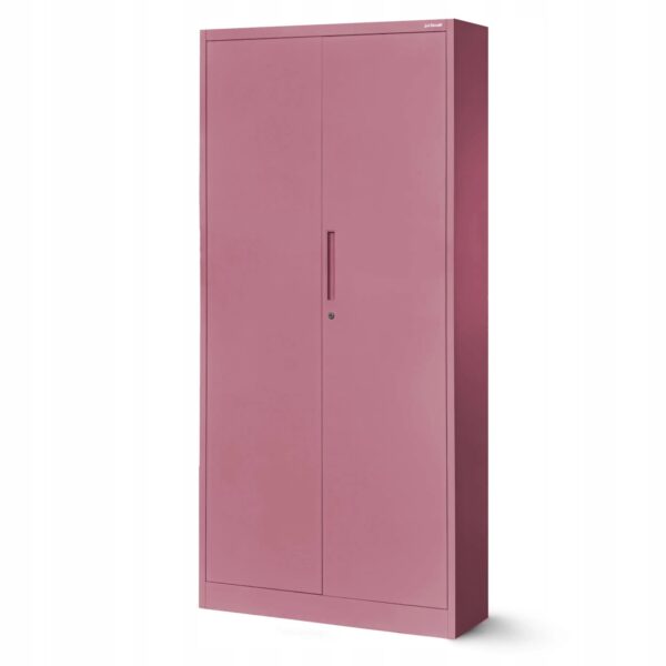 Jan Nowak Aktenschrank Metallschrank JAN H Rosa 195x90x40 cm mit 3-Punkt-Verriegelung