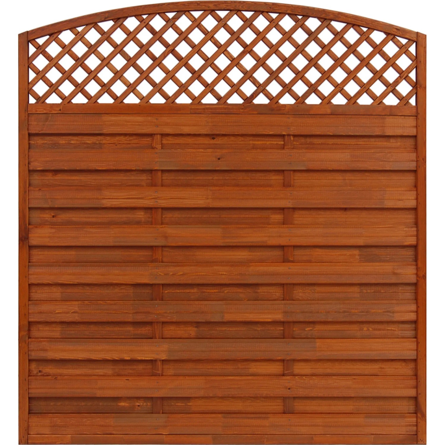 Sichtschutzzaun Element Bordeaux Teakfarben 180/195 cm x 180 cm