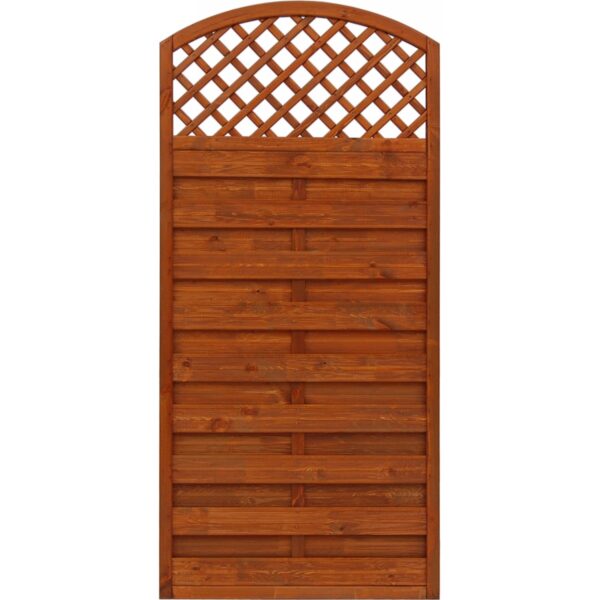 Sichtschutzzaun Element Bordeaux Teakfarben 180/195 cm x 90 cm
