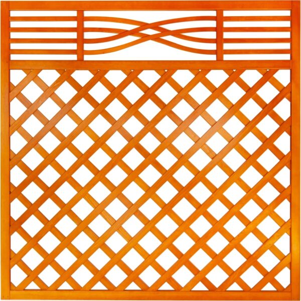 Zaunelement Malaga mit Gitter 180 cm x 180 cm Pinie