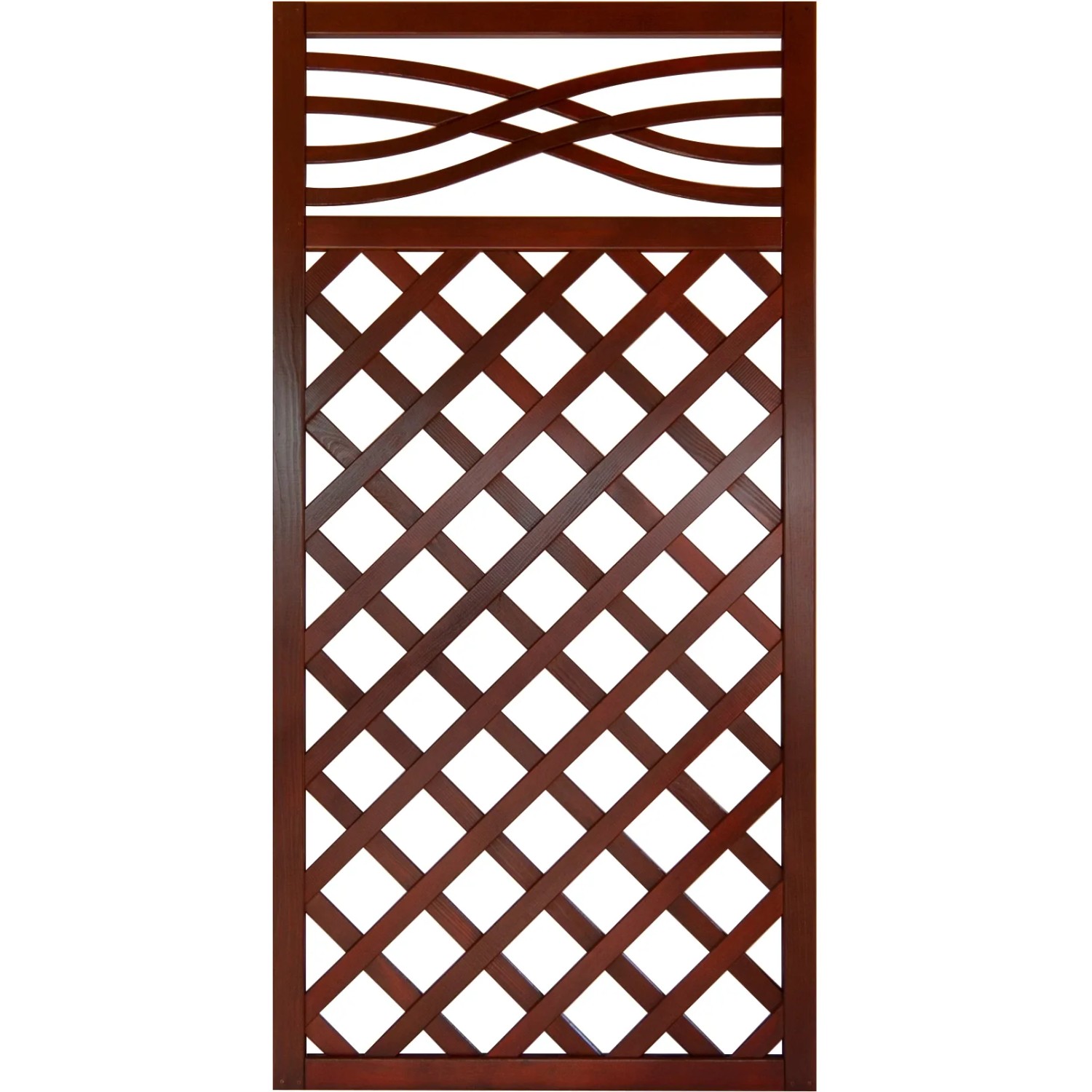 Zaunelement Malaga mit Gitter 180 cm x 90 cm Braun