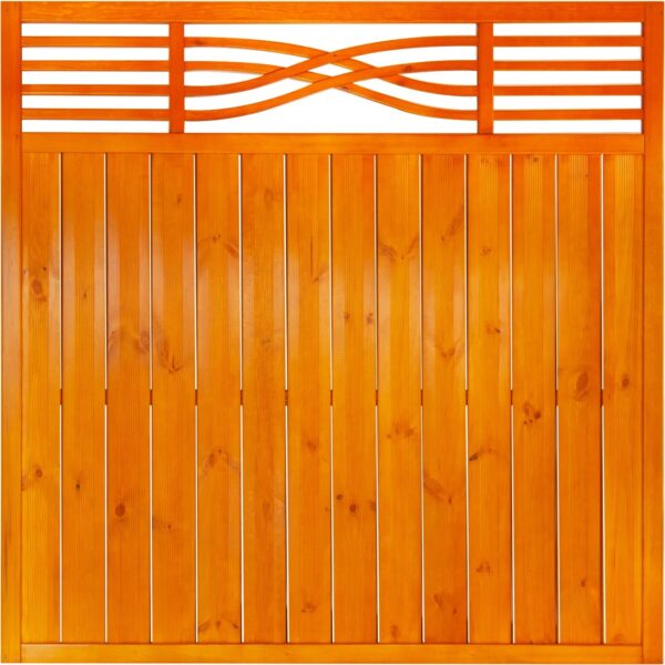 Zaunelement Malaga ohne Gitter 180 cm x 180 cm Pinie
