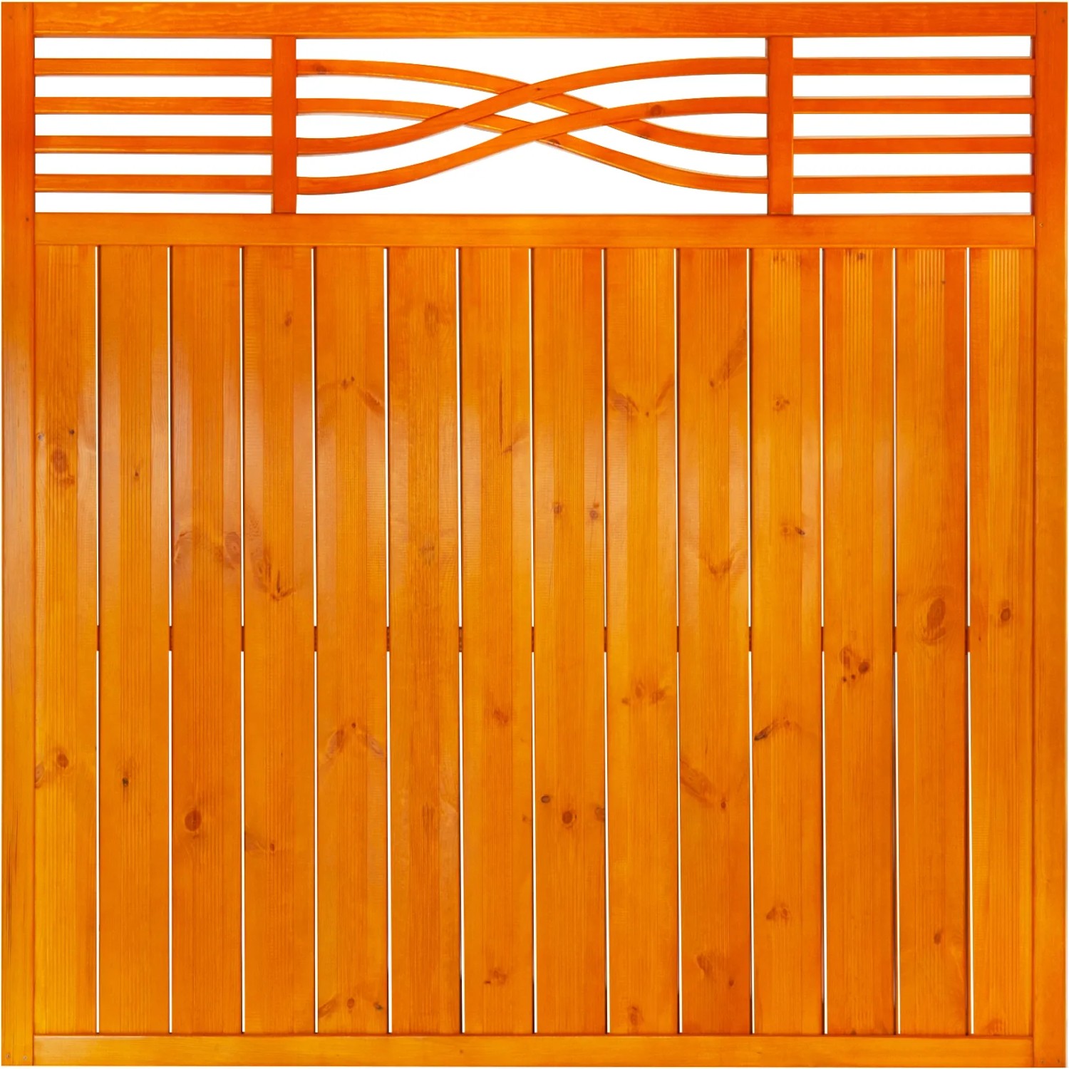 Zaunelement Malaga ohne Gitter 180 cm x 180 cm Pinie