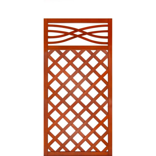 Zaunelement Malaga mit Gitter 180 cm x 90 cm Teak