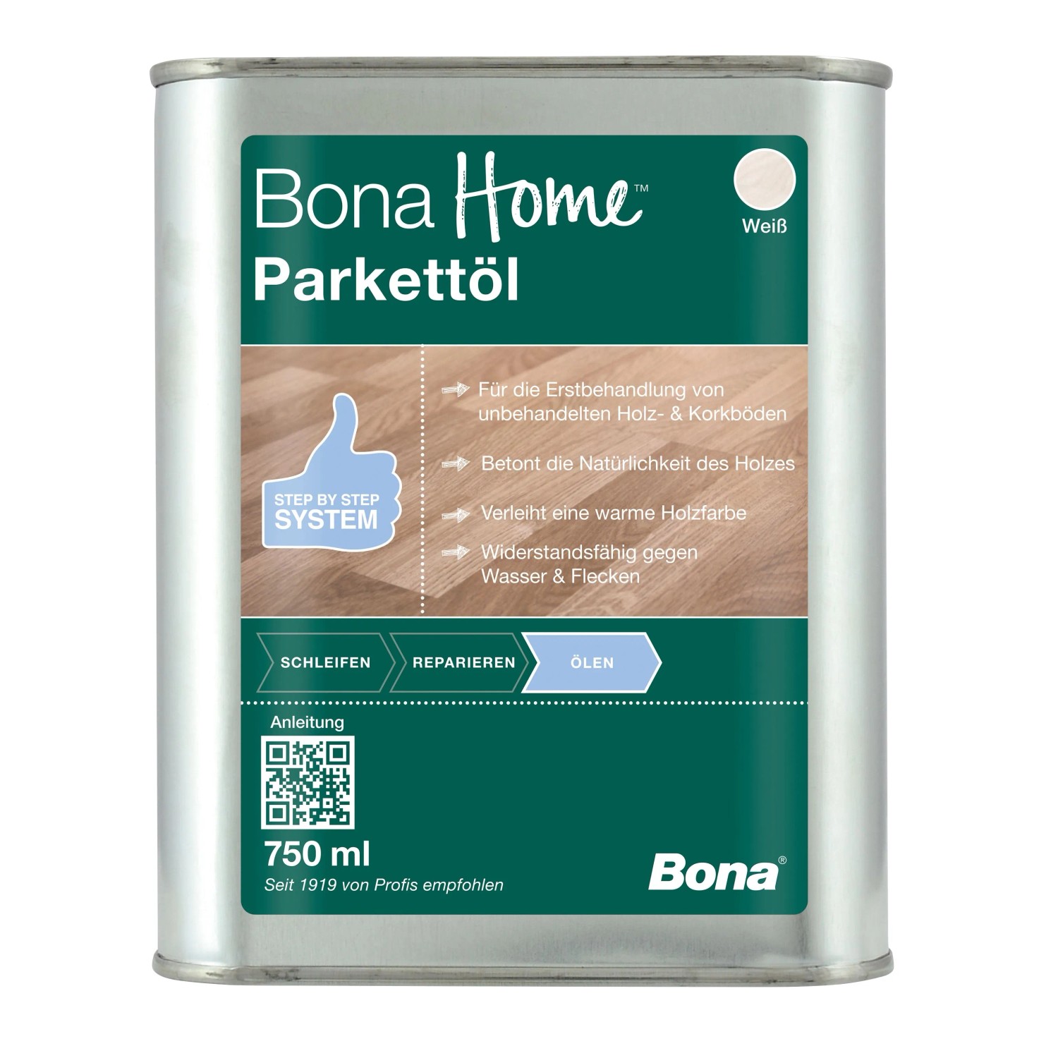 Bona Home Parkett-Öl Weiß 750 ml