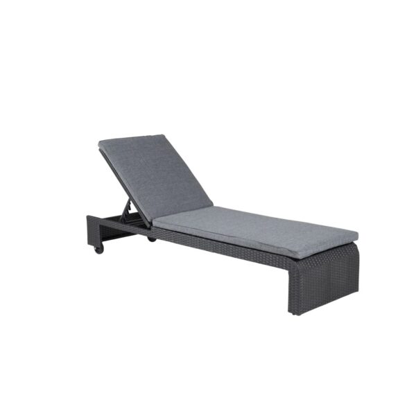 ebuy24 London Sonnenliege Schwarz