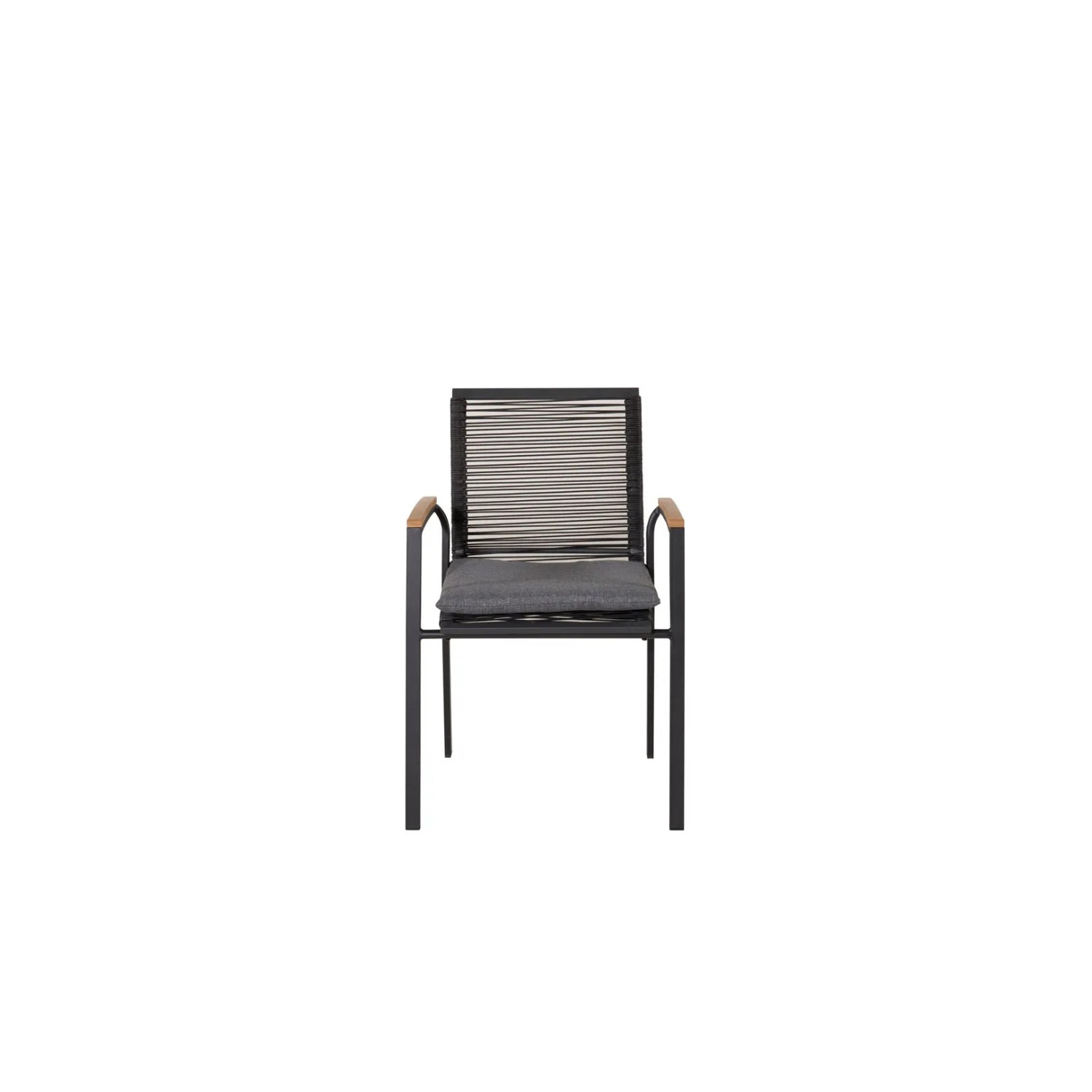 ebuy24 Dallas Gartenstuhl Stapelbar Schwarz Natur