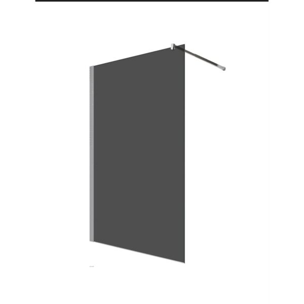 Glaszentrum Hagen 120x200cm Walk in Duschwand Grauglas - Silber Profil Glaszentrum Hagen 120x200cm Walk in Duschwand Grauglas - Silber Profil