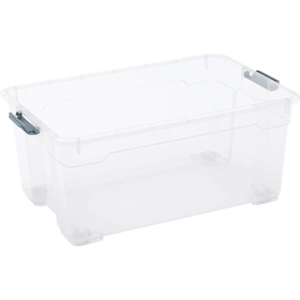 OBI Allzweckbox Cadiz L mit 4 Rollen 58 cm x 27 cm x 38,3 cm Transparent