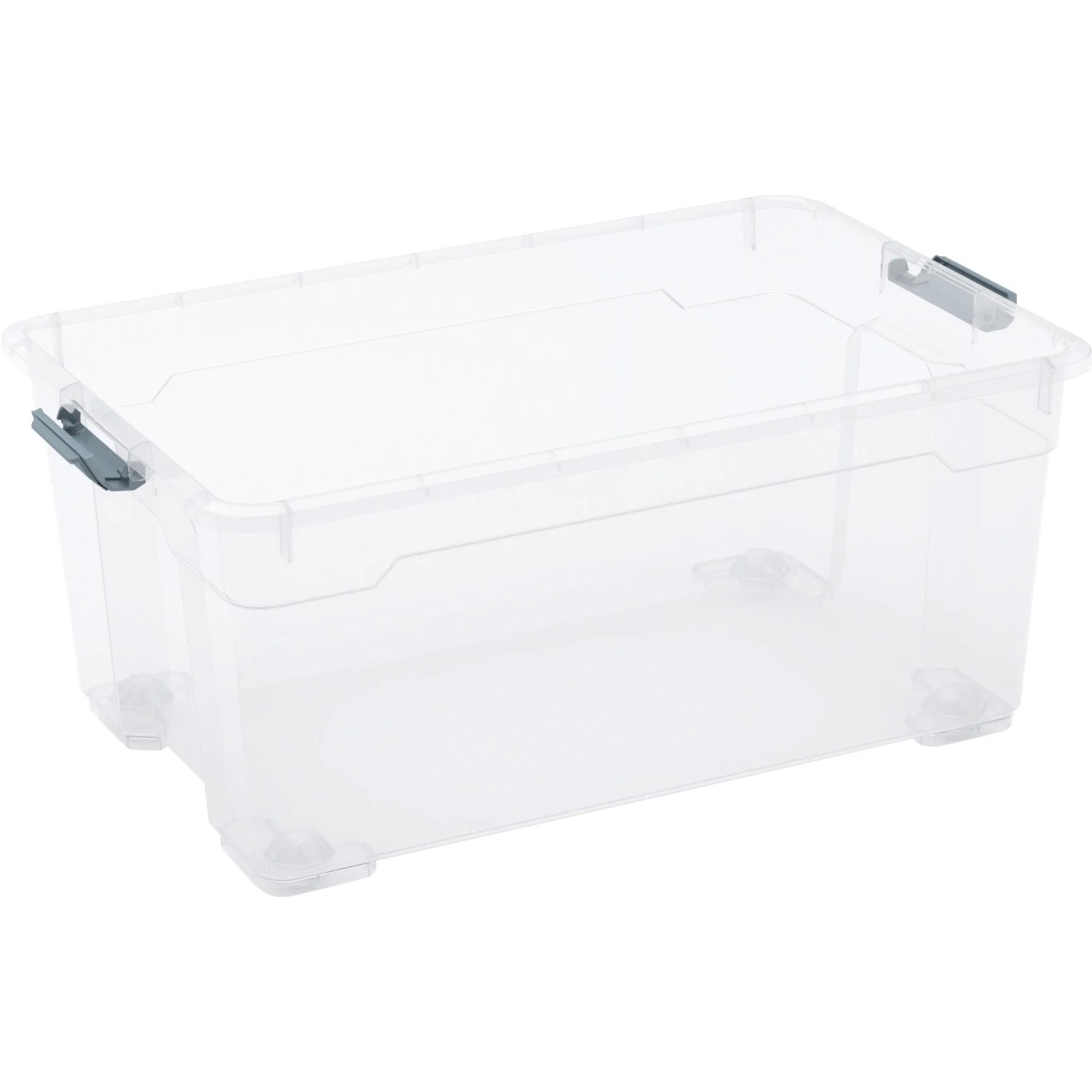 OBI Allzweckbox Cadiz L mit 4 Rollen 58 cm x 27 cm x 38,3 cm Transparent