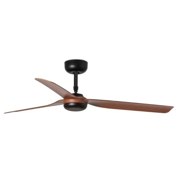 FARO Energiespar Deckenventilator mit Fernbedienung Punt Schwarz - Nussbaum