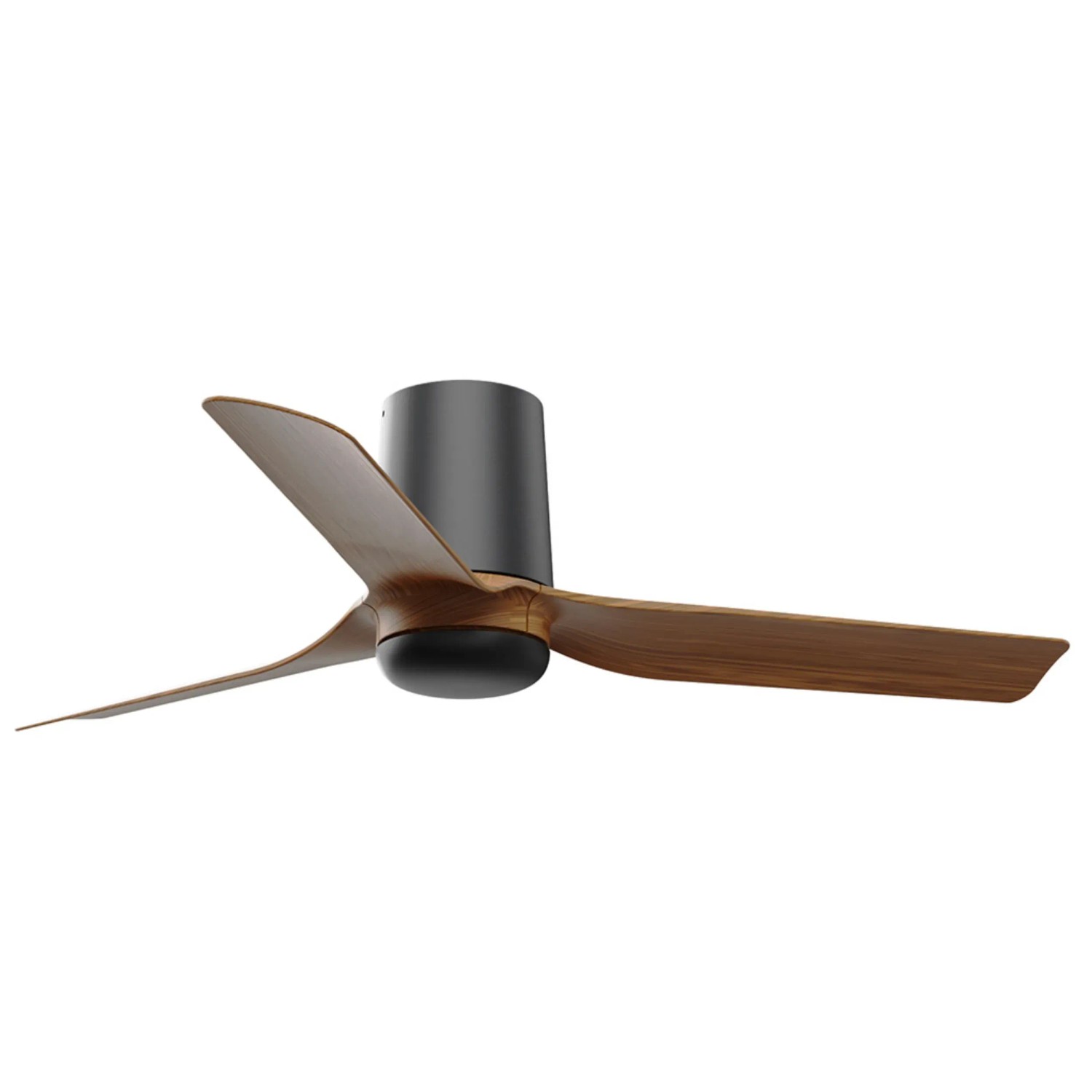 FARO Energiespar Deckenventilator mit Fernbedienung Mini Punt Tub 90 cm Schwarz - Nussbaum
