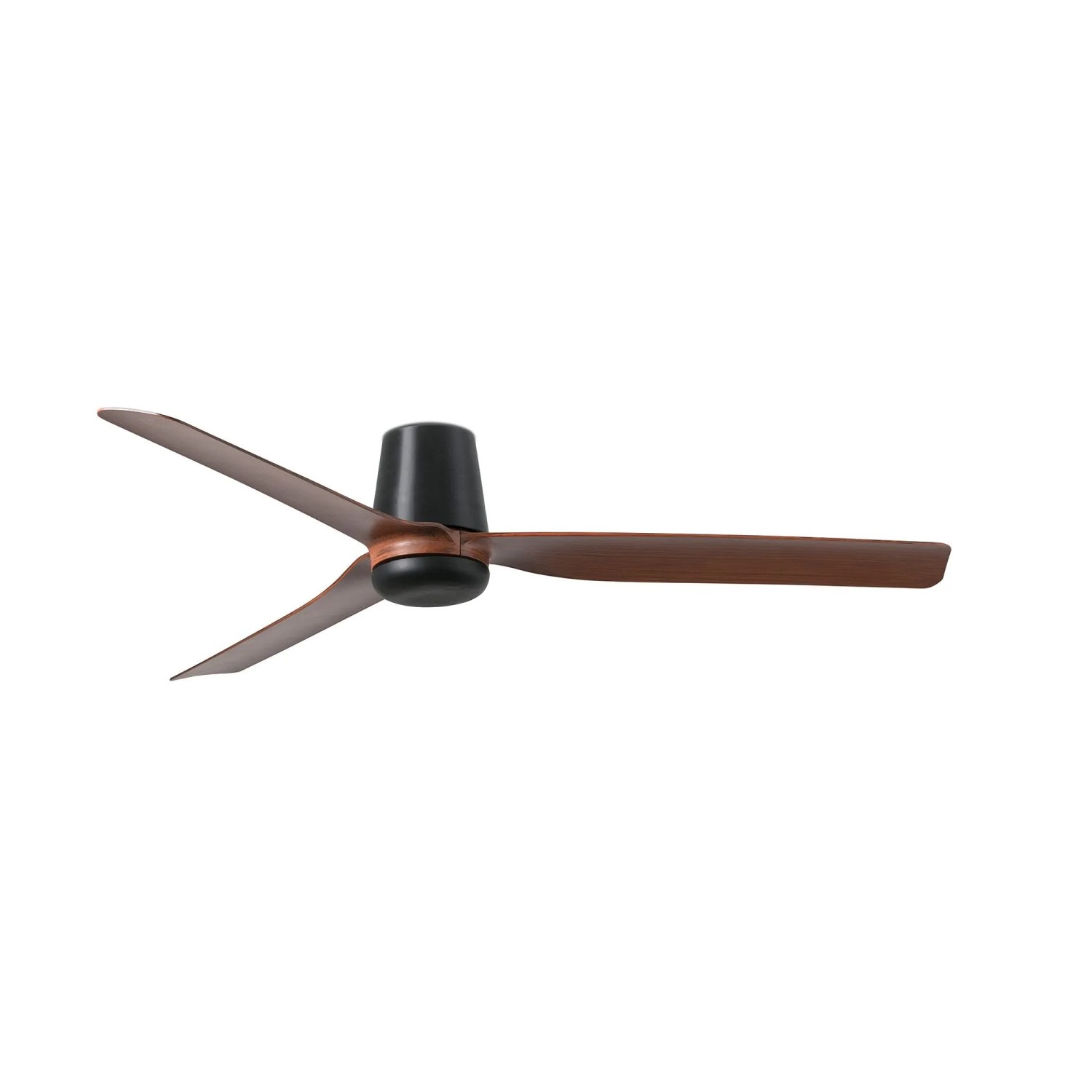 FARO Energiespar Deckenventilator mit Fernbedienung Punt Tub Schwarz - Nussbaum
