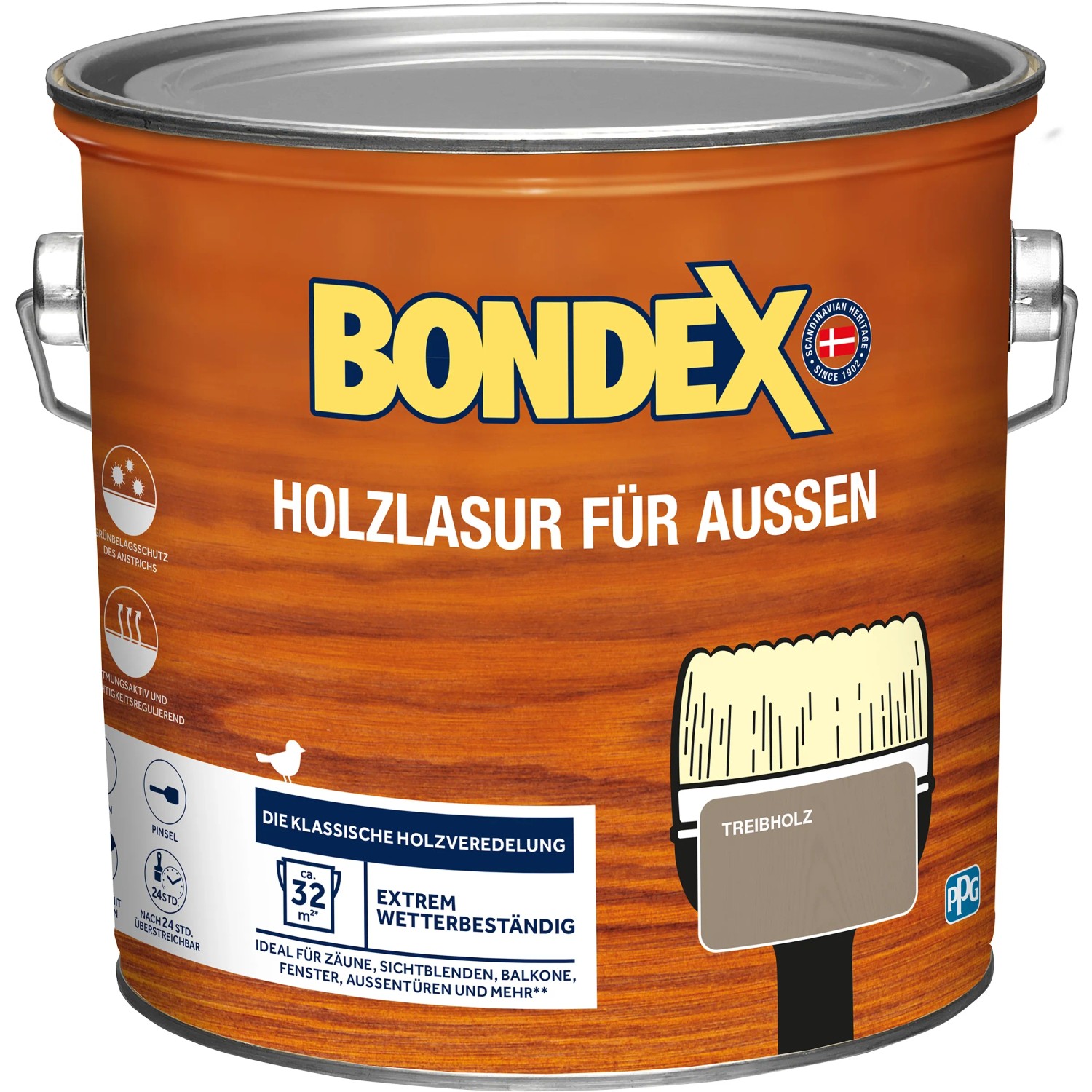 Bondex Holzlasur für Außen Treibholz 2,5,