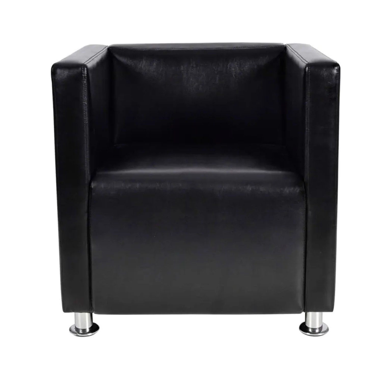 vidaXL Würfel-Sessel Schwarz Kunstleder