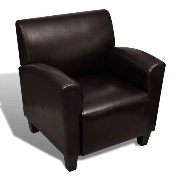 vidaXL Sessel Dunkelbraun Kunstleder Modell 1 vidaXL Sessel Dunkelbraun Kunstleder Modell 1