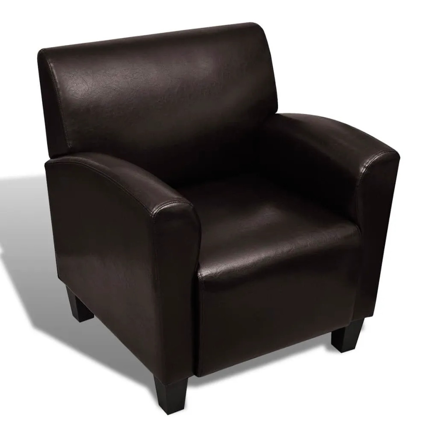 vidaXL Sessel Dunkelbraun Kunstleder Modell 1