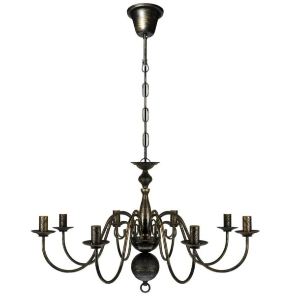 vidaXL Metall-Kronleuchter Schwarz Antik 8 x E14 Glühbirnen 241384 vidaXL Metall-Kronleuchter Schwarz Antik 8 x E14 Glühbirnen 241384