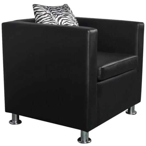 vidaXL Sessel Schwarz Kunstleder Modell 3