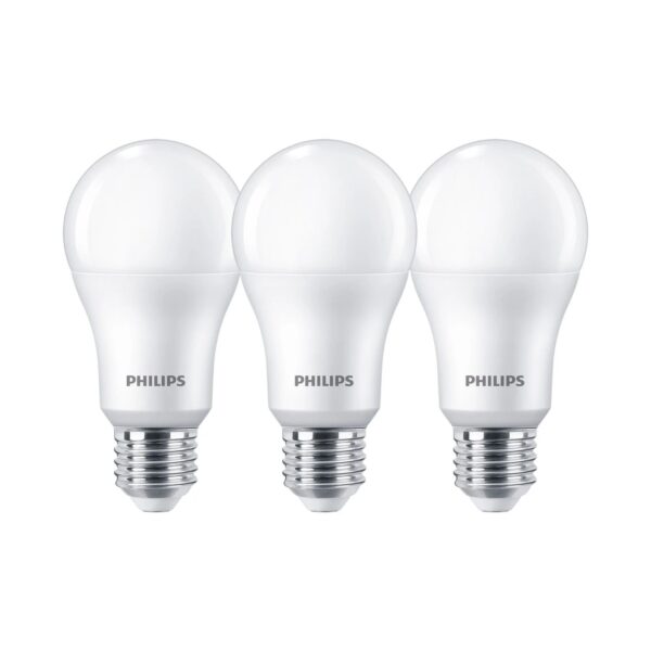 Philips LED-Leuchtmittel E27 Glühlampenform 13 W 3er Set 12 x 6 cm (H x Ø)