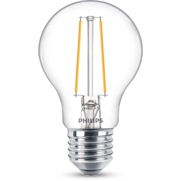 Philips LED-Leuchtmittel E27 Glühlampenform 1,5 W 150,m 10,4 x 6 cm (H x Ø) Philips LED-Leuchtmittel E27 Glühlampenform 1,5 W 150,m 10,4 x 6 cm (H x Ø)