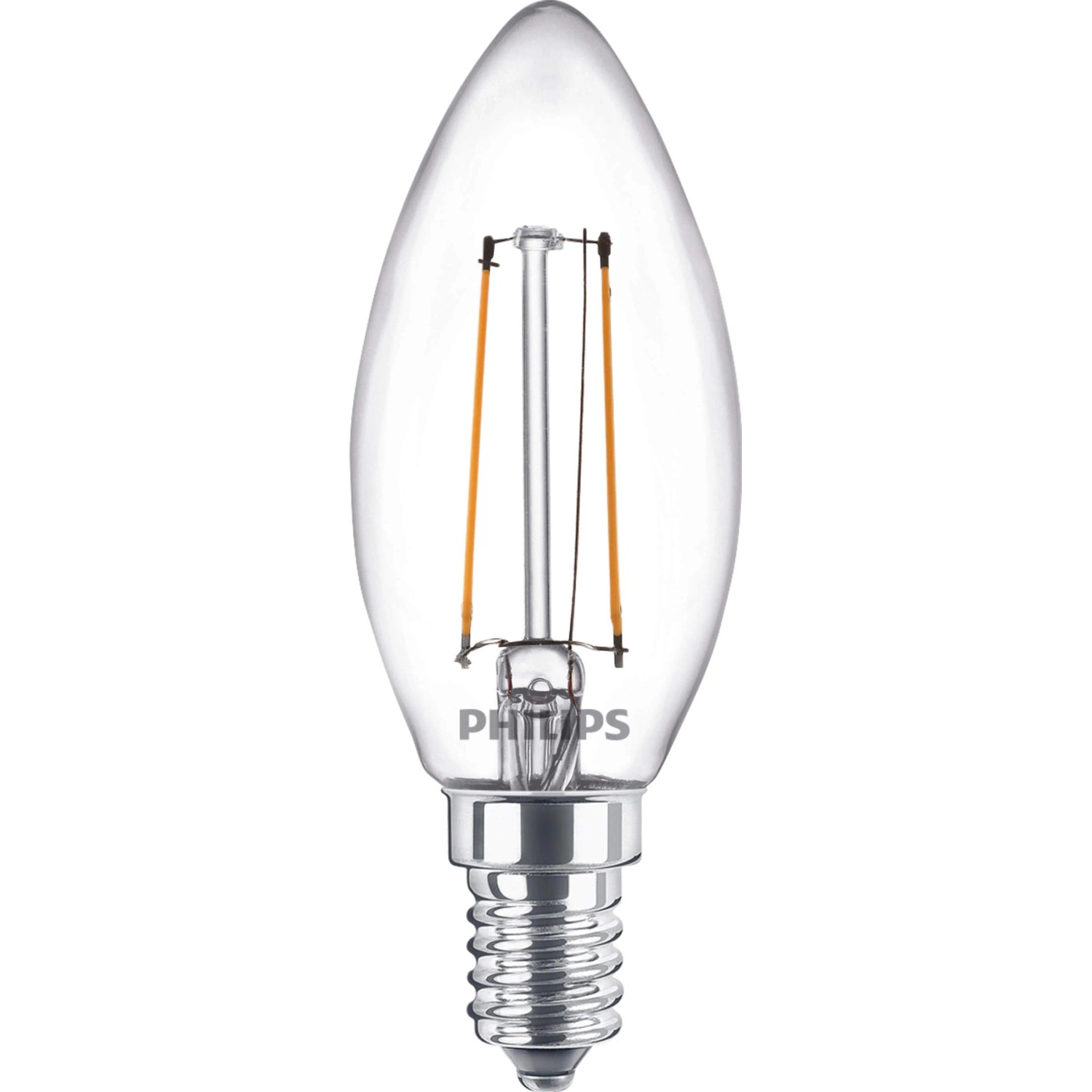Philips LED-Leuchtmittel E14 Kerzenform 2 W Warmweiß 250,m 9,7 x 3,5 cm (H x Ø)