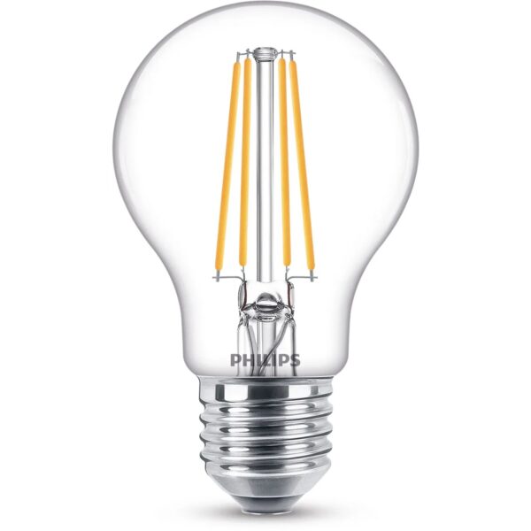 Philips LED-Leuchtmittel E27 Glühlampenform 7 W 2er Set 10,4 x 6 cm (H x Ø) Philips LED-Leuchtmittel E27 Glühlampenform 7 W 2er Set 10,4 x 6 cm (H x Ø)