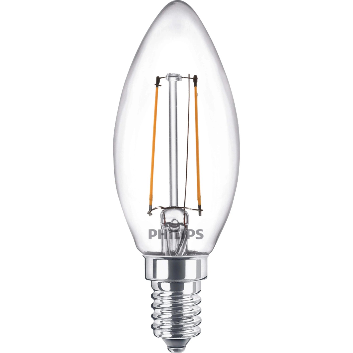Philips LED-Leuchtmittel E14 Kerzenform 2 W 250,m 2er Set 9,7 x 3,5 cm (H x Ø)
