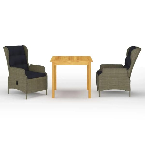 vidaXL 3-Tlg Garten-Essgruppe Braun 3067746