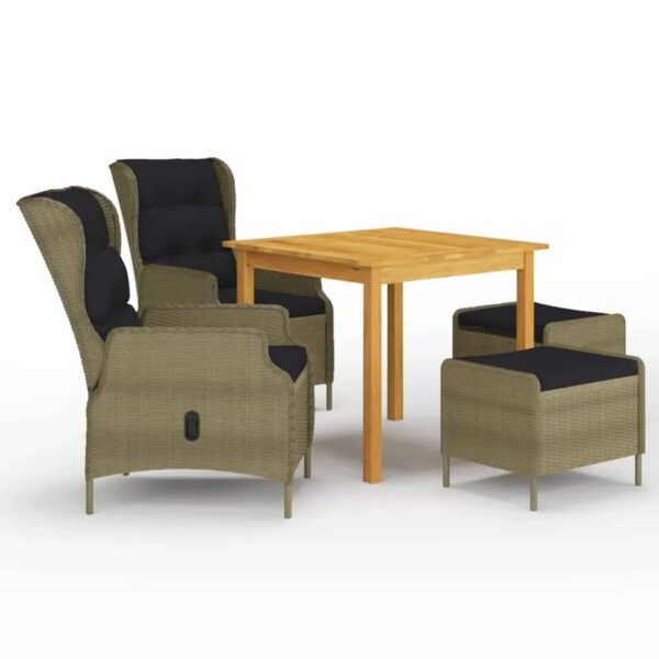 vidaXL 5-Tlg Garten-Essgruppe Braun 3067752 vidaXL 5-Tlg Garten-Essgruppe Braun 3067752