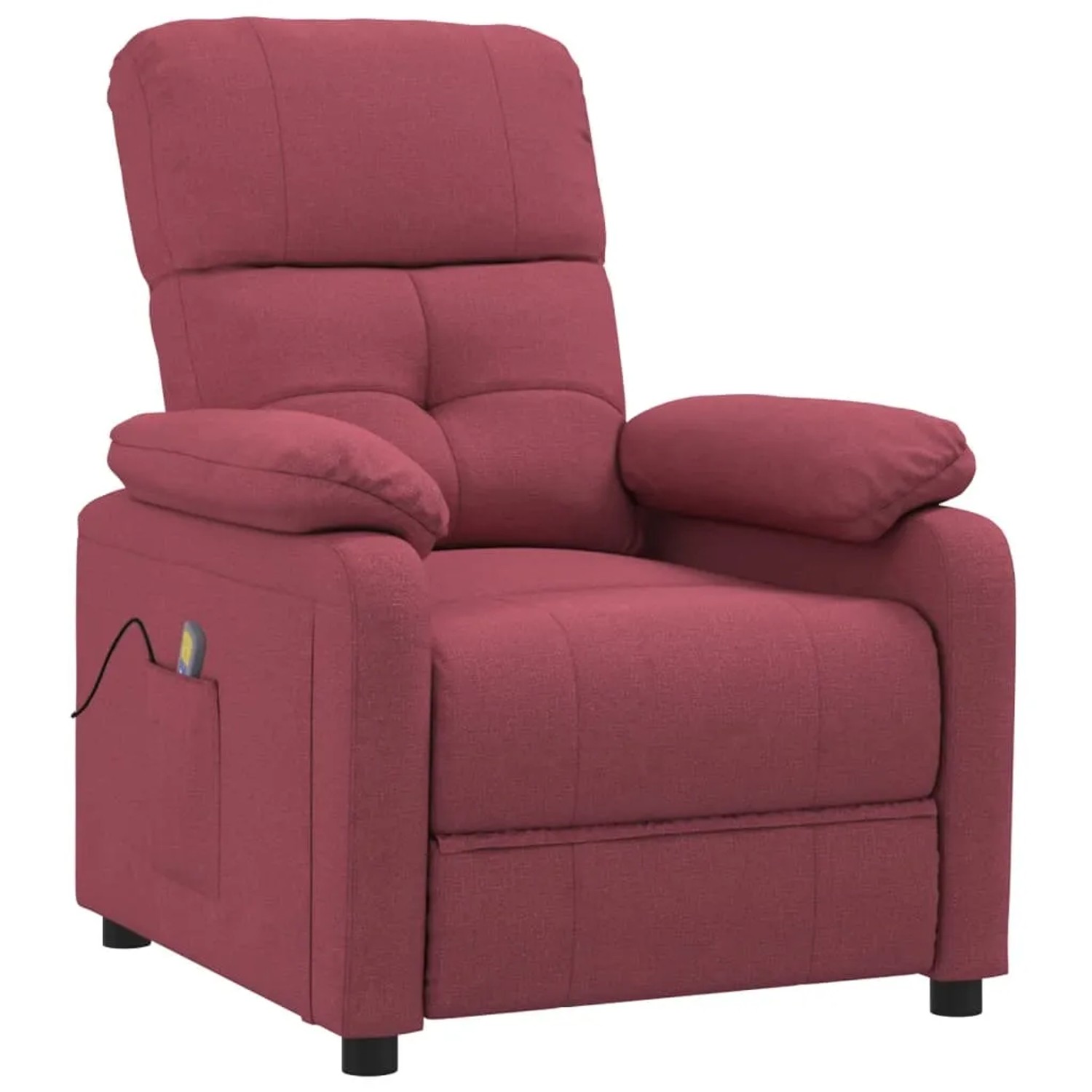 vidaXL Massagesessel Weinrot Stoff Modell 30