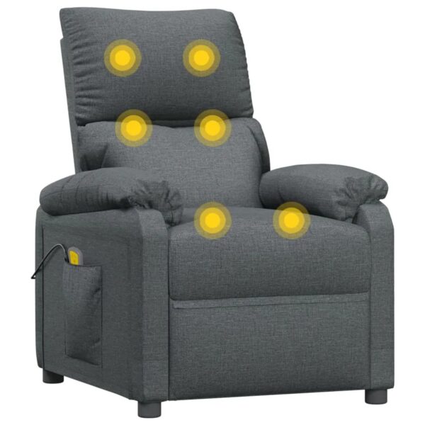 vidaXL Massagesessel Dunkelgrau Stoff Modell 33