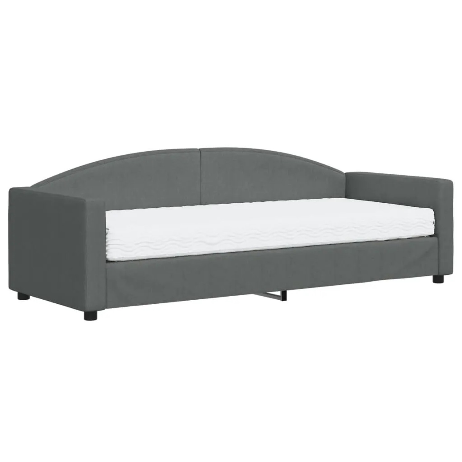 vidaXL Tagesbett mit Matratze Dunkelgrau 80x200 cm Stoff