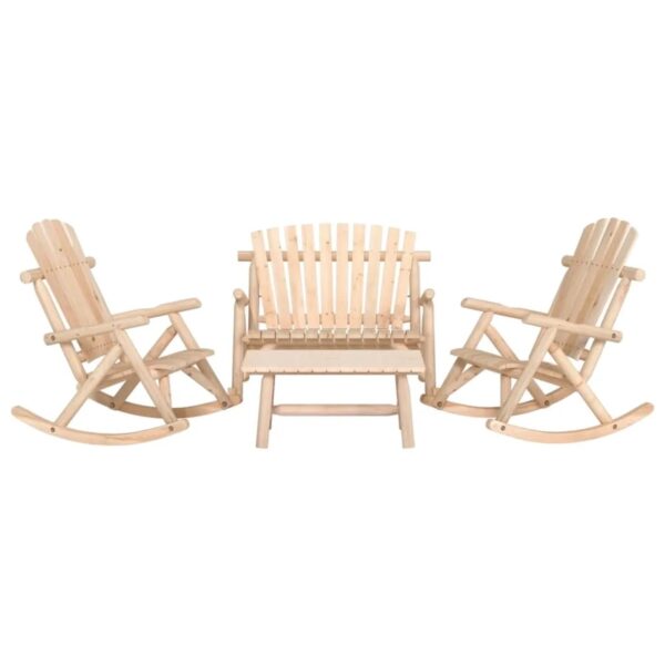 vidaXL 4-Tlg Garten-Lounge-Set Massivholz Fichte 3185525