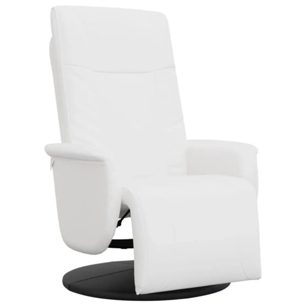 vidaXL Relaxsessel mit Fußteil Weiß Kunstleder 356510