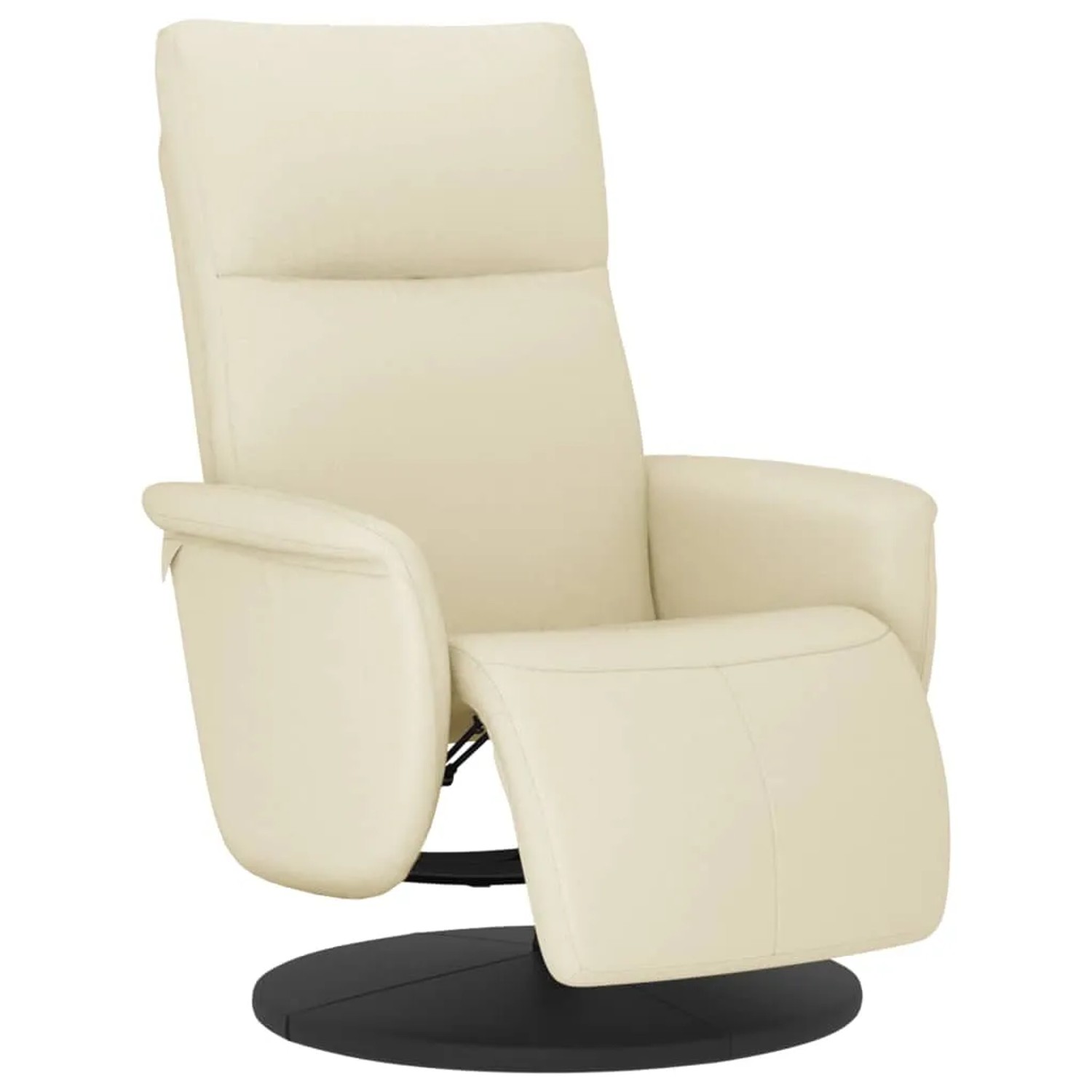 vidaXL Relaxsessel mit Fußteil Creme Kunstleder 356545