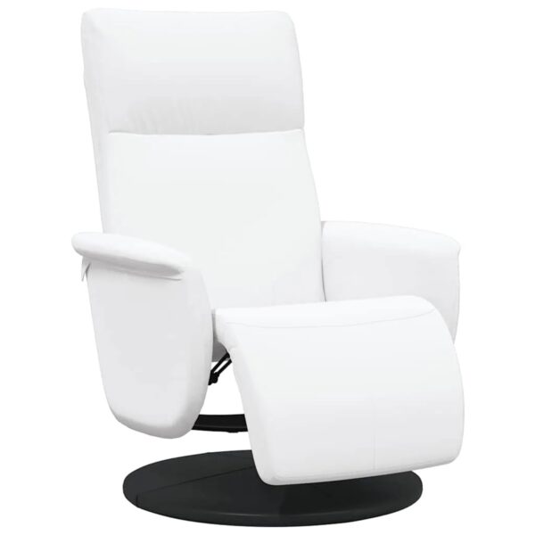 vidaXL Relaxsessel mit Fußteil Weiß Kunstleder 356550