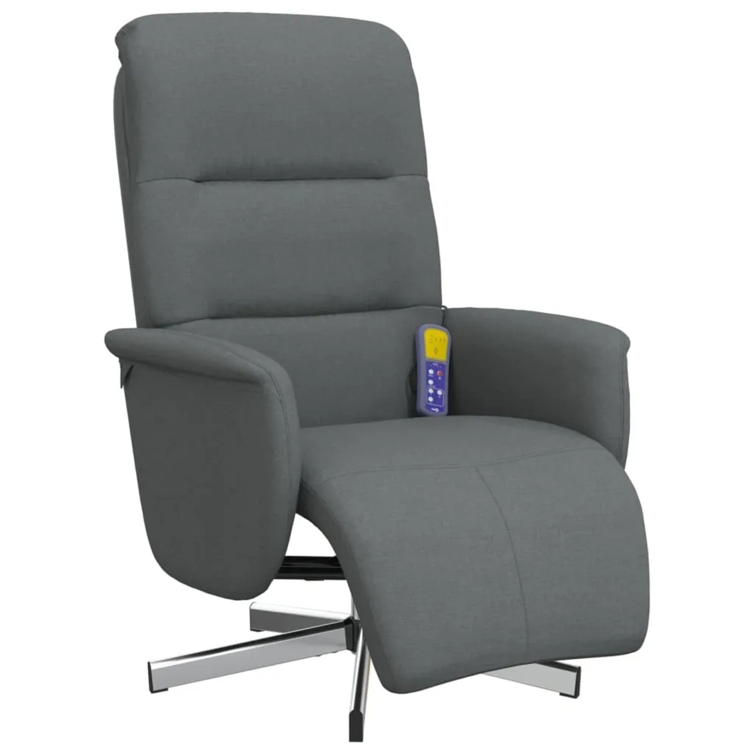 vidaXL Massagesessel mit Fußteil Dunkelgrau Stoff Modell 2