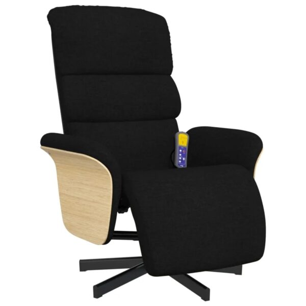 vidaXL Massagesessel mit Fußteil Schwarz Stoff Modell 1