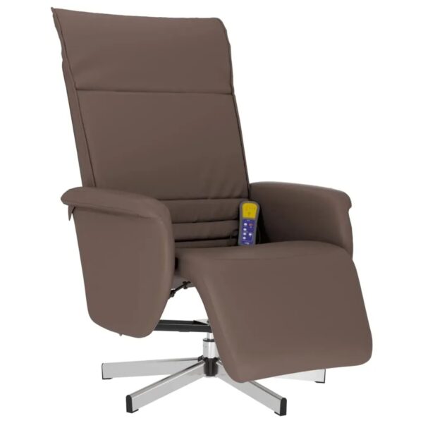 vidaXL Massagesessel mit Fußteil Braun Kunstleder Modell 2