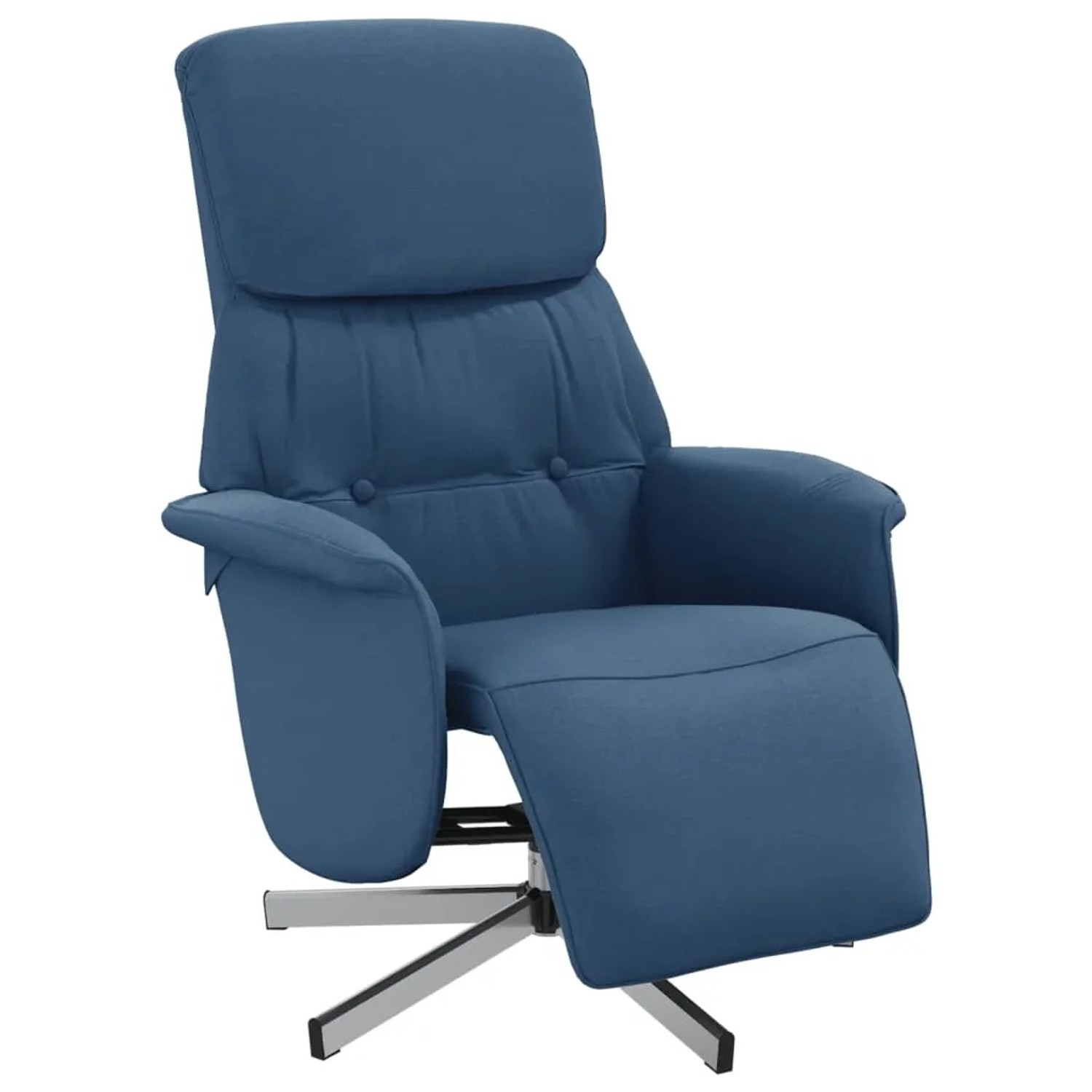 vidaXL Relaxsessel mit Fußteil Blau Stoff 356664