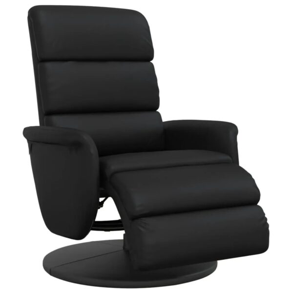 vidaXL Relaxsessel mit Fußteil Schwarz Kunstleder 356717