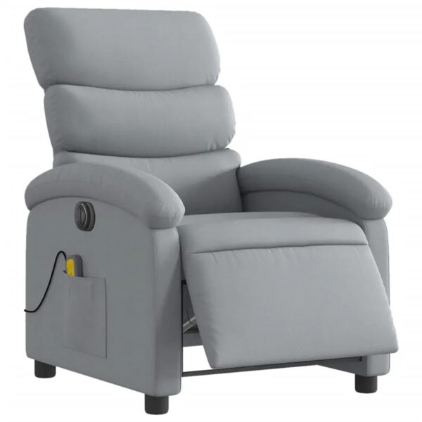 vidaXL Massagesessel Elektrisch Hellgrau Samt Modell 4