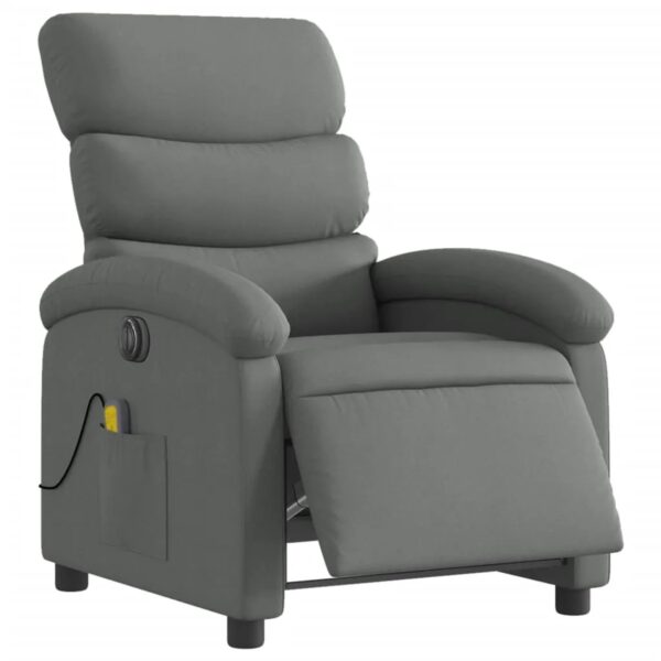 vidaXL Massagesessel Elektrisch Dunkelgrau Samt Modell 10