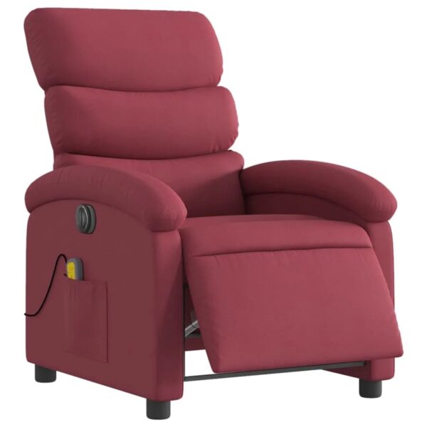 vidaXL Massagesessel Elektrisch Weißrot Stoff Modell 4