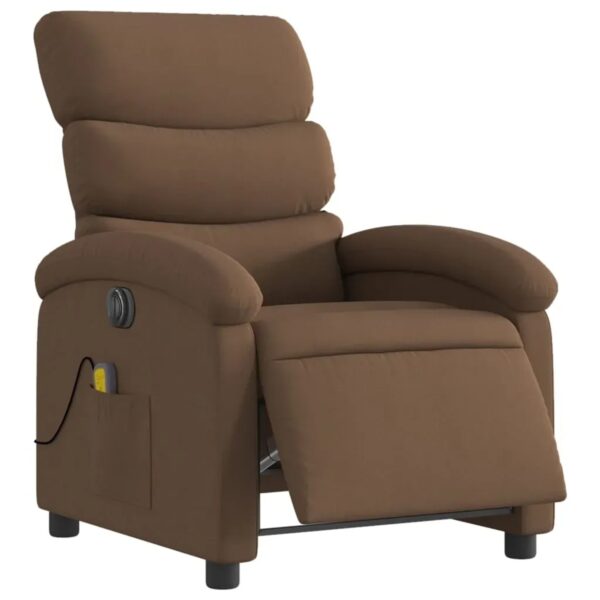 vidaXL Massagesessel Elektrisch Braun Stoff Modell 2