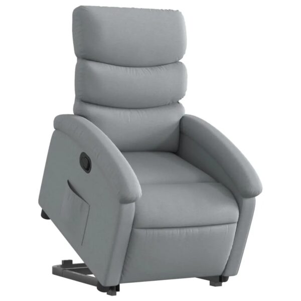 vidaXL Relaxsessel mit Aufstehhilfe Hellgrau Stoff Modell 9