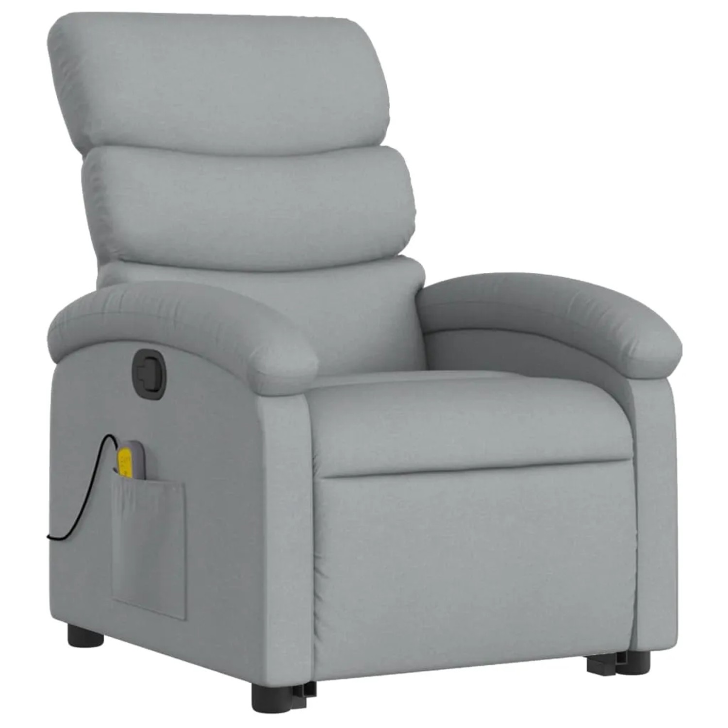 vidaXL Massagesessel mit Aufstehhilfe Hellgrau Samt Modell 4