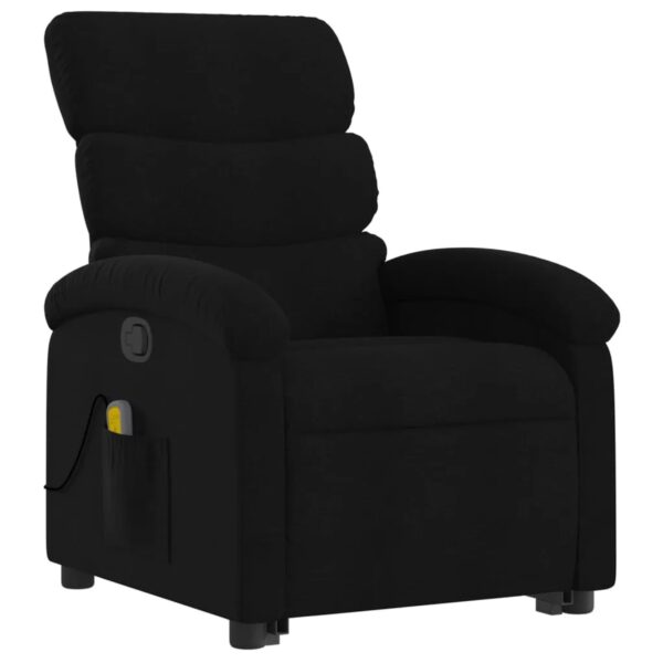 vidaXL Massagesessel mit Aufstehhilfe Schwarz Stoff Modell 4 vidaXL Massagesessel mit Aufstehhilfe Schwarz Stoff Modell 4