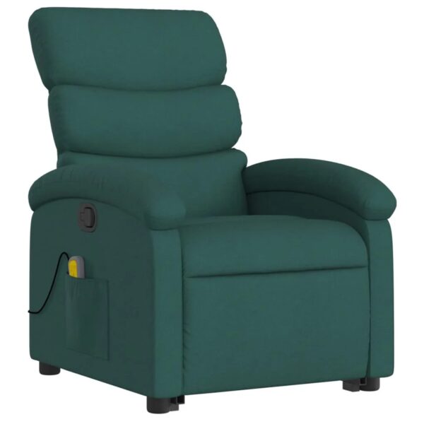 vidaXL Massagesessel mit Aufstehhilfe Dunkelgrün Stoff Modell 4 vidaXL Massagesessel mit Aufstehhilfe Dunkelgrün Stoff Modell 4